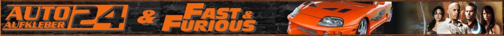 the fast and the furious aufkleber